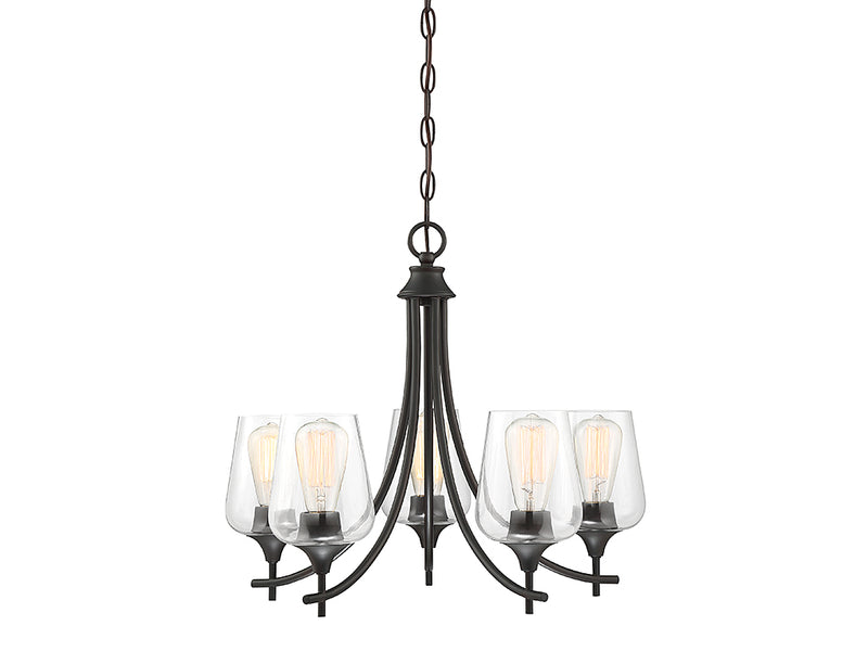 Savoy House 1-4032-5-13 Five Light Chandelier, English Bronze Finish LightingWellCo