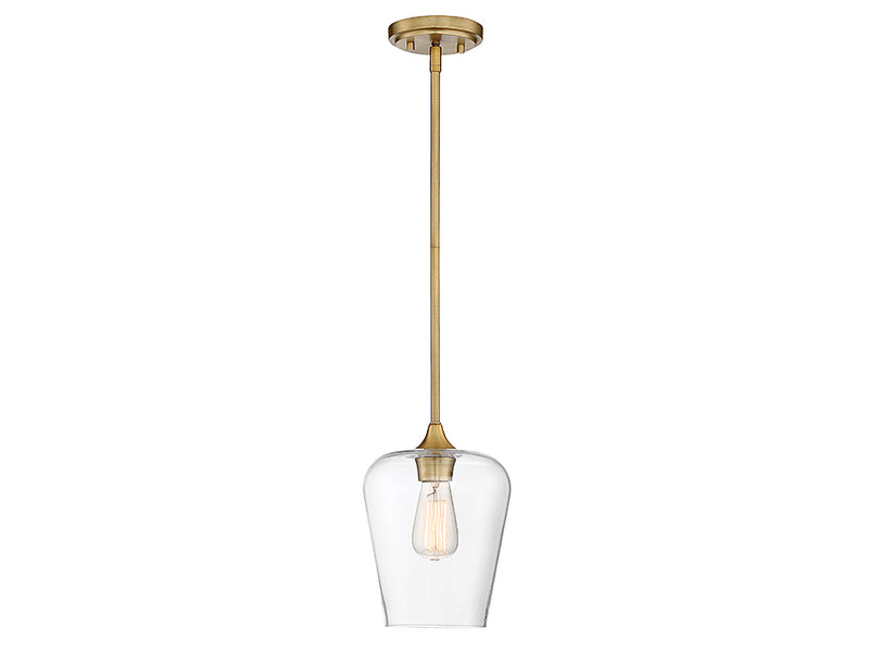 Savoy House Octave 7-4036-1-322 One Light Pendant, Warm Brass Finish - LightingWellCo