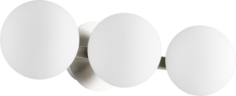 Quorum 539-3-65 Three Light Vanity, Satin Nickel Finish - LightingWellCo