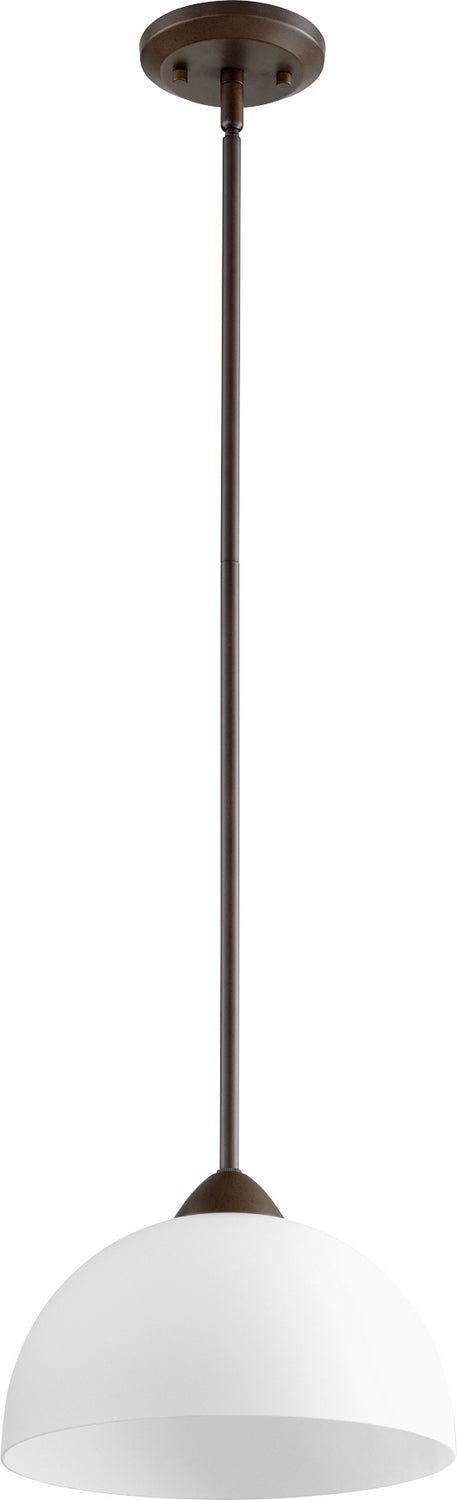 Quorum 6069-86 One Light Pendant, Oiled Bronze Finish - LightingWellCo