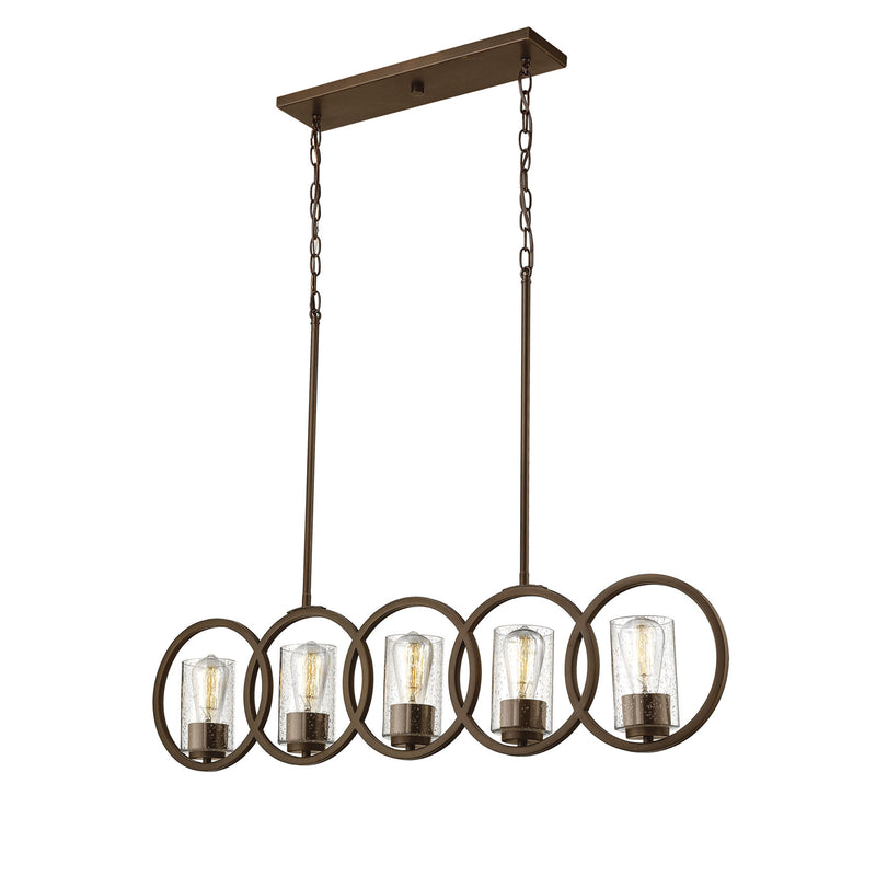 Millennium 2355-RBZ Five Light Island Pendant, Rubbed Bronze Finish - LightingWellCo