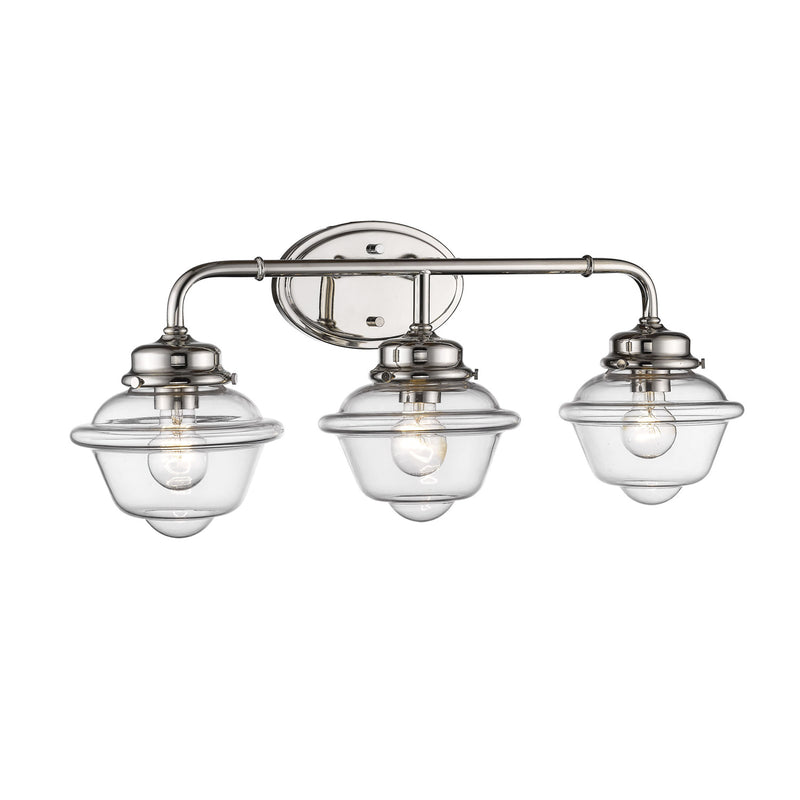 Millennium 3443-PN Three Light Vanity, Polished Nickel Finish - LightingWellCo