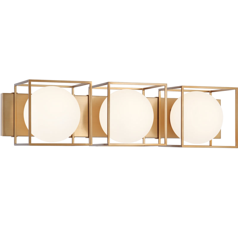 Matteo Lighting S03803AG Three Light Wall Sconce, Aged Gold Brass Finish - LightingWellCo