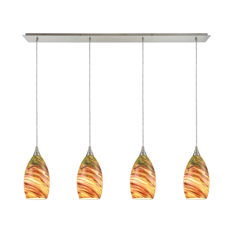 ELK Home 10630/4LP Four Light Pendant, Satin Nickel Finish-LightingWellCo