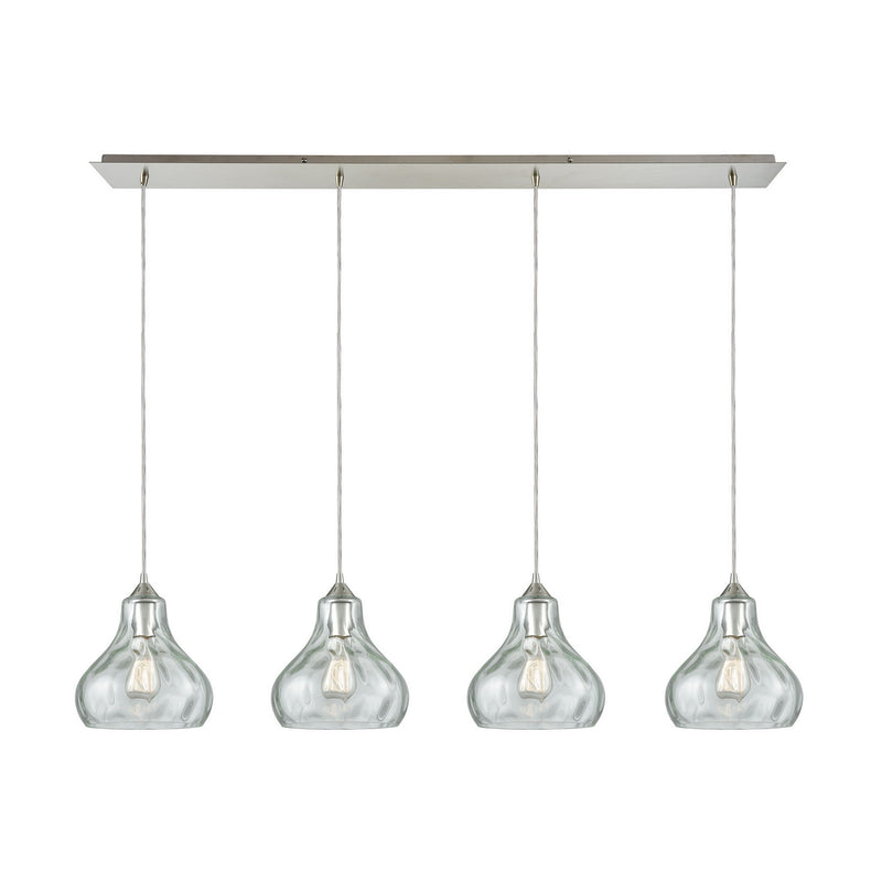 ELK Home 25100/4LP Four Light Pendant, Satin Nickel Finish - At LightingWellCo