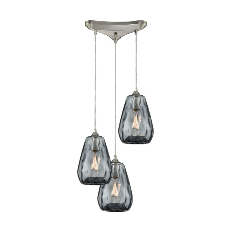 ELK Home 25101/3 Three Light Pendant, Satin Nickel Finish - At LightingWellCo