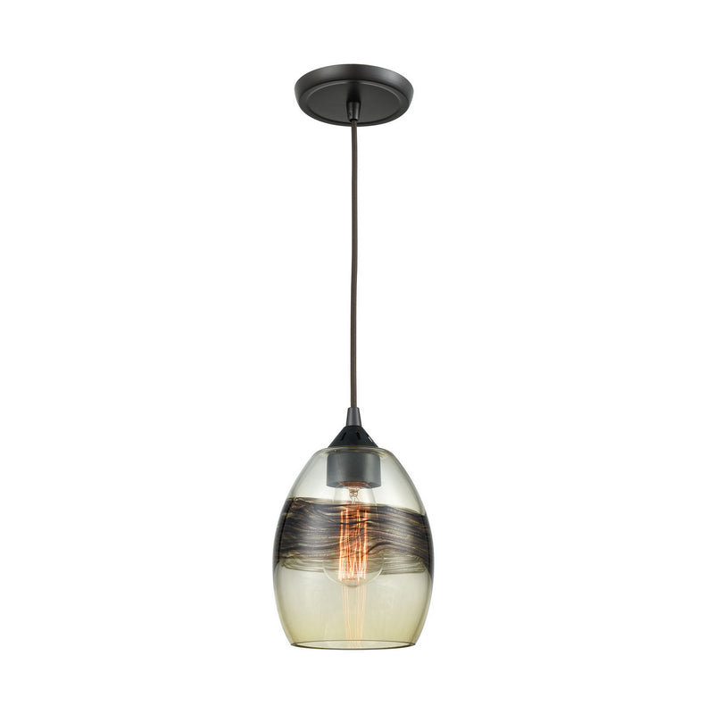 ELK Home 25122/1 One Light Mini Pendant, Oil Rubbed Bronze Finish - At LightingWellCo