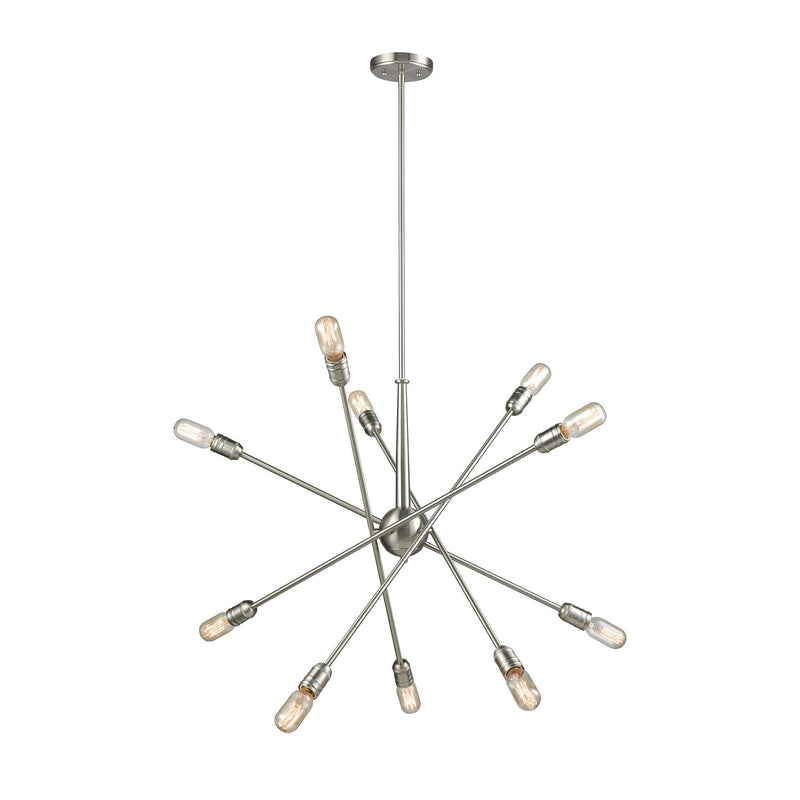 ELK Home 46261/10 Ten Light Chandelier, Satin Nickel Finish - At LightingWellCo