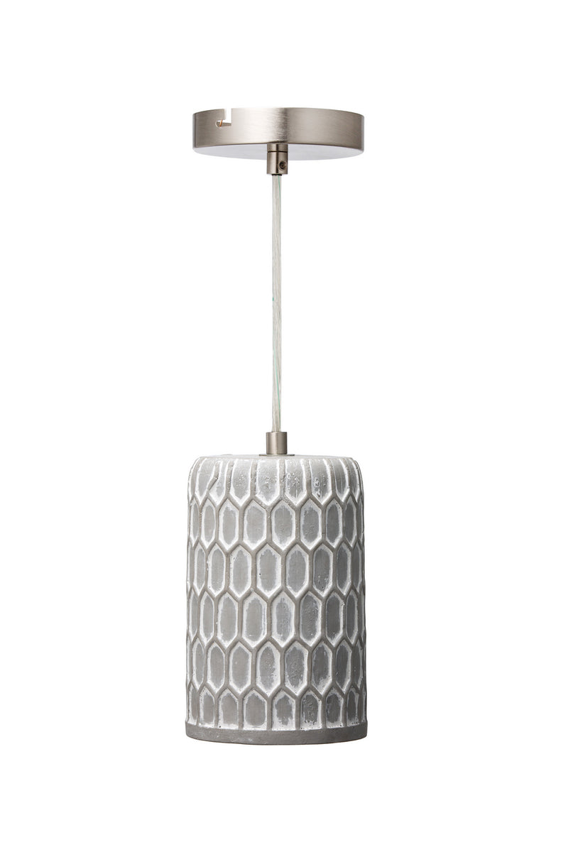 Varaluz 211M01C One Light Mini Pendant, Concrete Finish - LightingWellCo