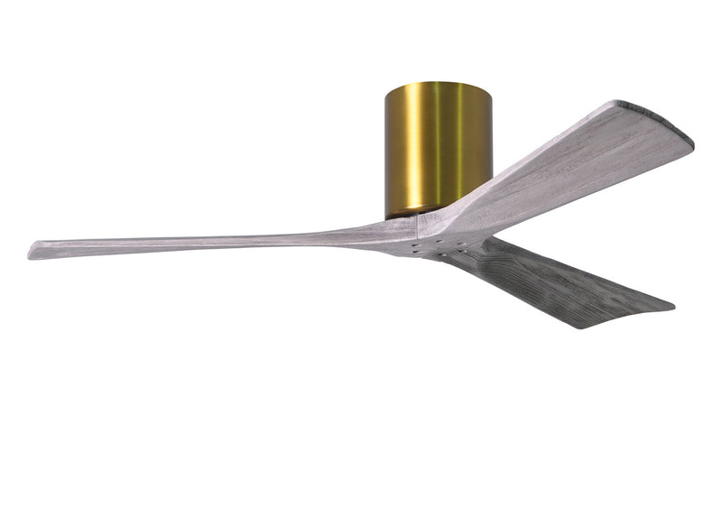 Matthews Fan Company Irene IR3H-BRBR-BW-52 52``Ceiling Fan, Brushed Brass Finish - LightingWellCo