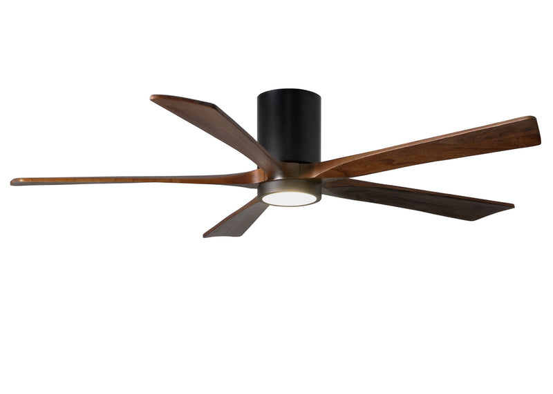 Matthews Fan Company Irene IR5HLK-BK-WA-60 60``Ceiling Fan, Matte Black Finish - LightingWellCo