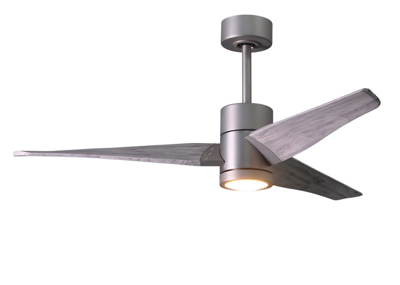 Matthews Fan Company Super Janet SJ-BN-BW-52 52``Ceiling Fan, Brushed Nickel Finish - LightingWellCo