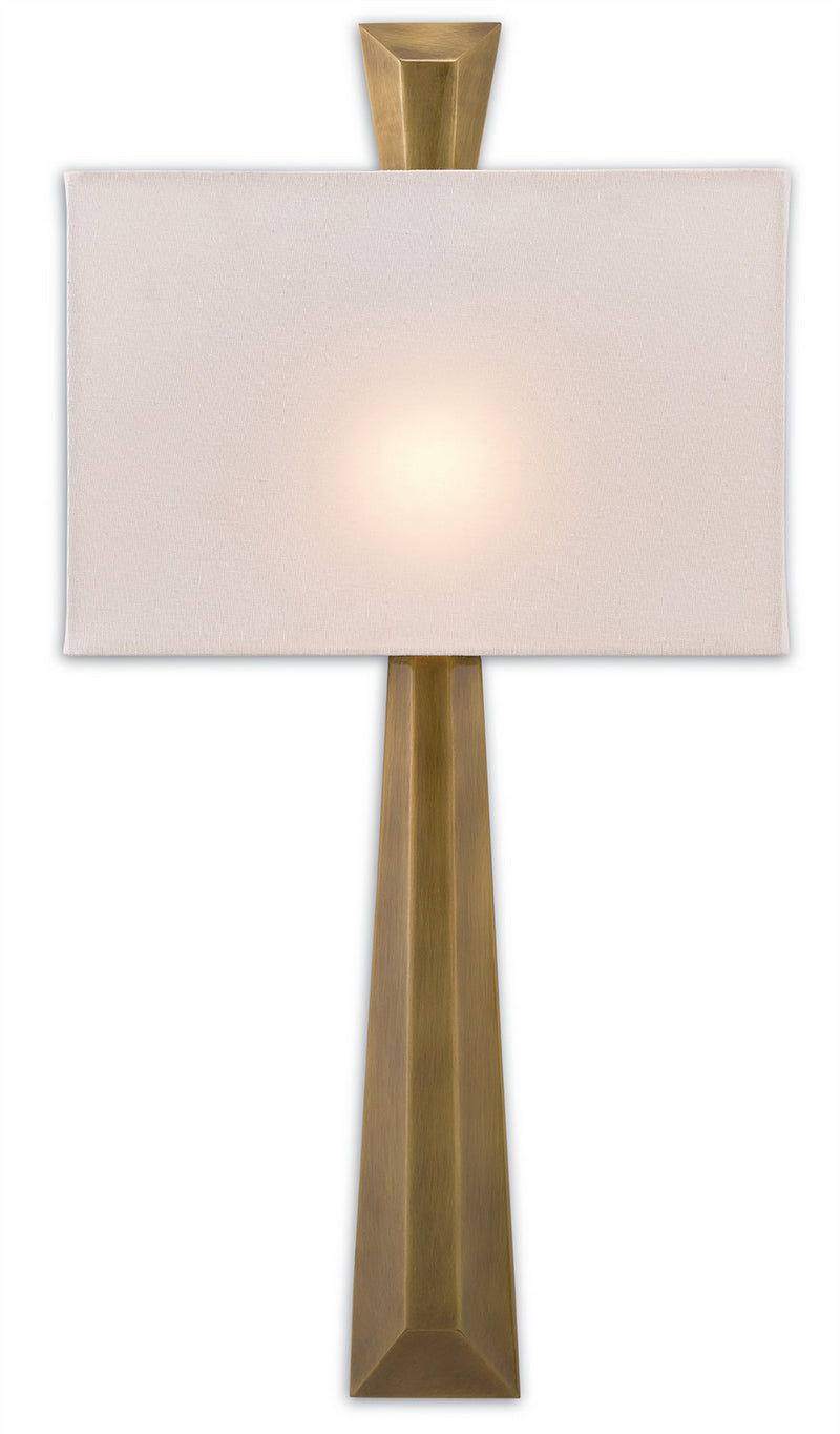 Currey and Company 5900-0016 One Light Wall Sconce, Polished Antique Brass Finish - LightingWellCo