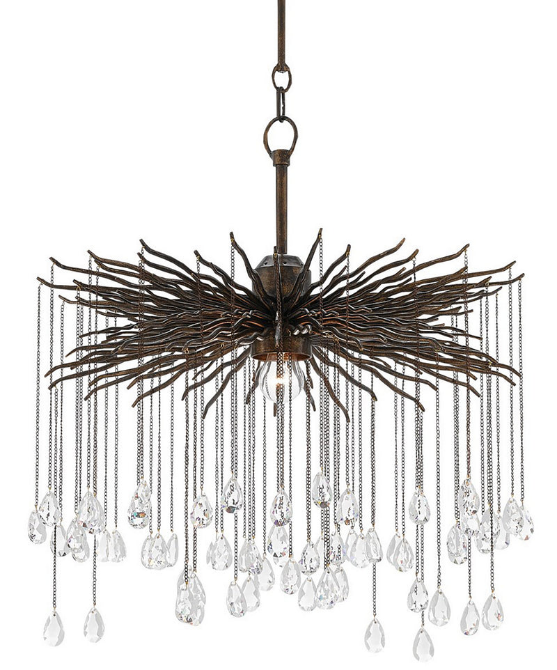 Currey and Company 9000-0198 One Light Chandelier, Cupertino Finish - LightingWellCo