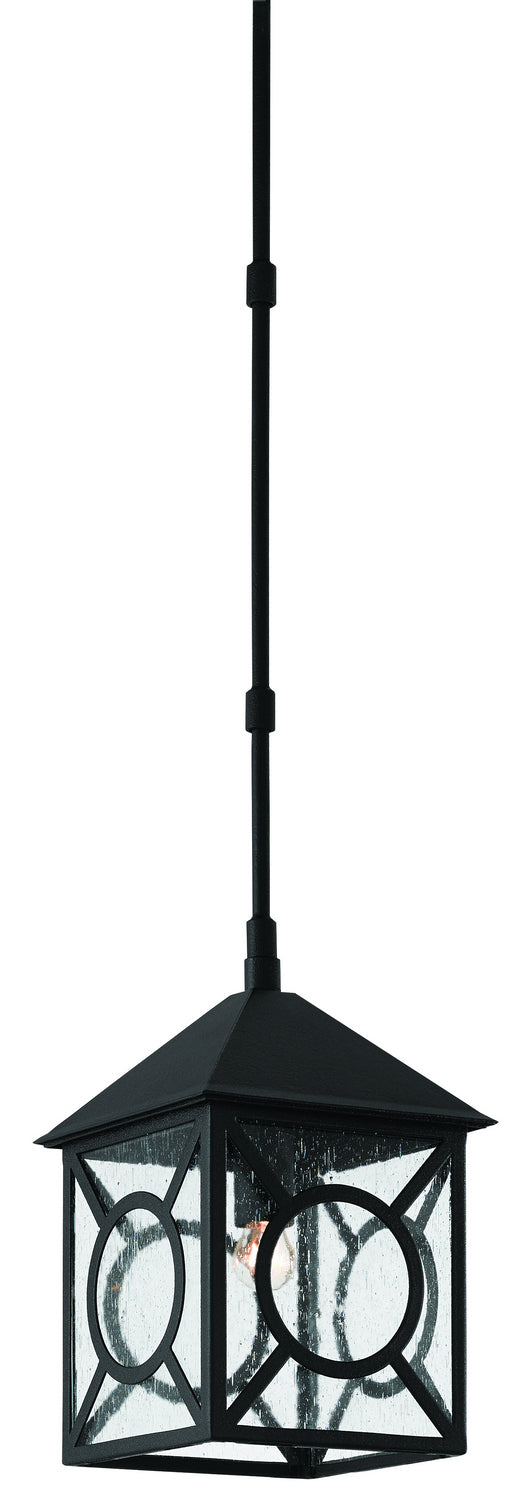 Currey and Company 9500-0007 One Light Outdoor Lantern, Midnight Finish - LightingWellCo