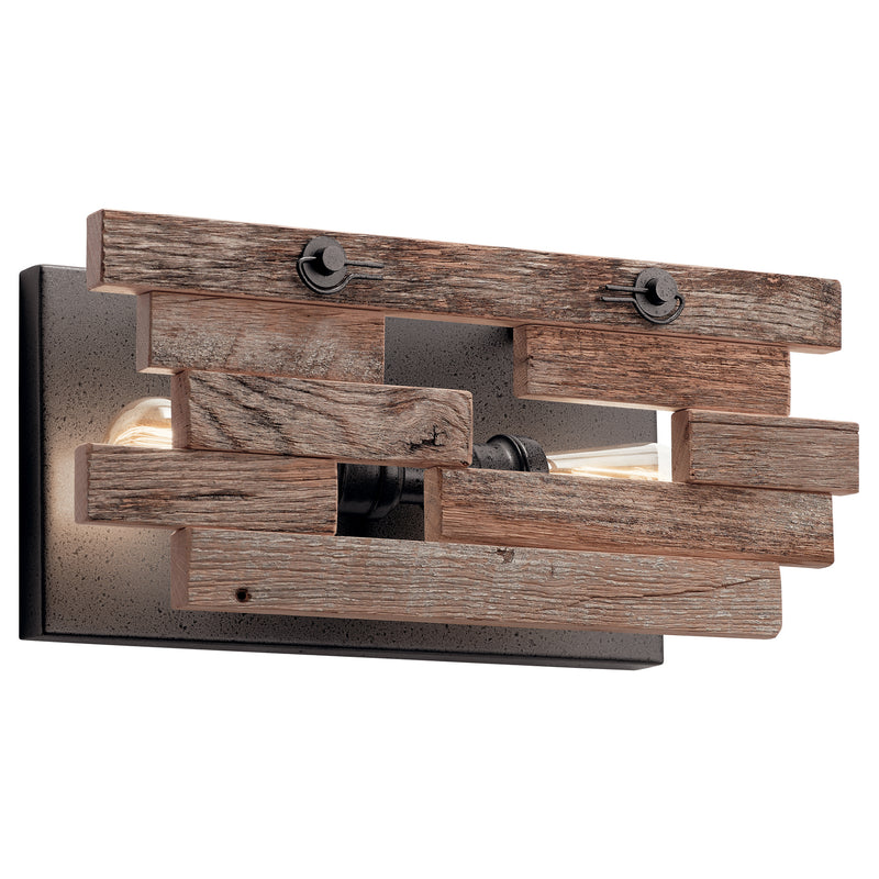 Kichler 44230AVI Two Light Wall Sconce, Anvil Iron Finish - LightingWellCo