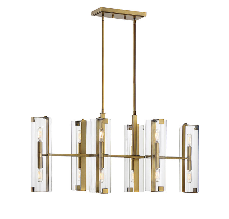 Savoy House 1-9773-12-322 12 Light Chandelier, Warm Brass Finish LightingWellCo