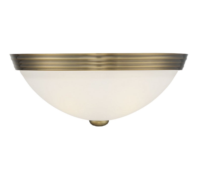 Savoy House Flush Mount 6-780-13-322 Two Light Flush Mount, Warm Brass Finish - LightingWellCo