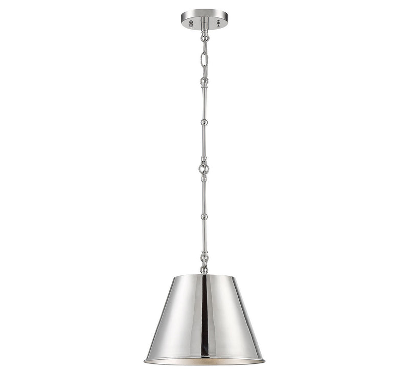 Savoy House Alden 7-132-1-109 One Light Pendant, Polished Nickel Finish - LightingWellCo