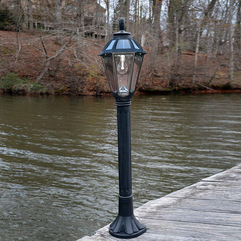 Gama Sonic GS-178L-BLK Polaris Bollard Solar Light - Black - LightingWellCo