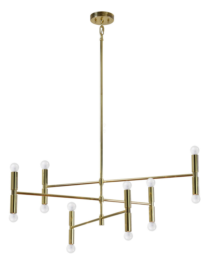 Renwil Axis LPC4002 12 Light Ceiling Fixture, Gold Plated Finish - LightingWellCo