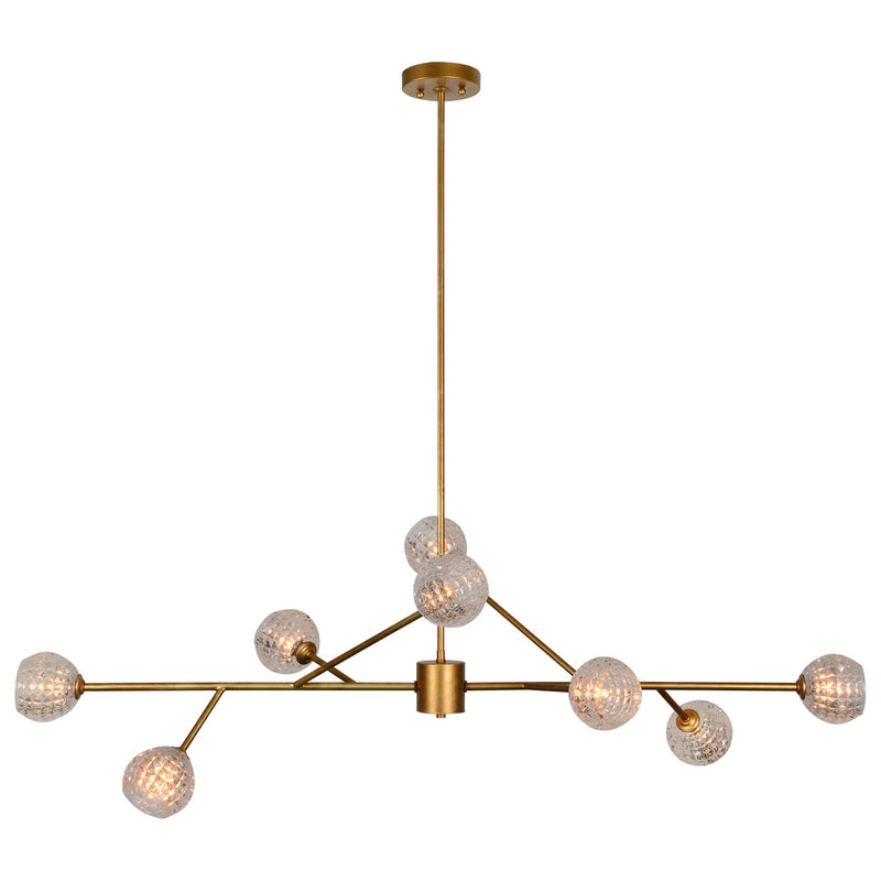 Renwil Damas LPC4085 Eight Light Ceiling Fixture, Antique Gold Finish - LightingWellCo