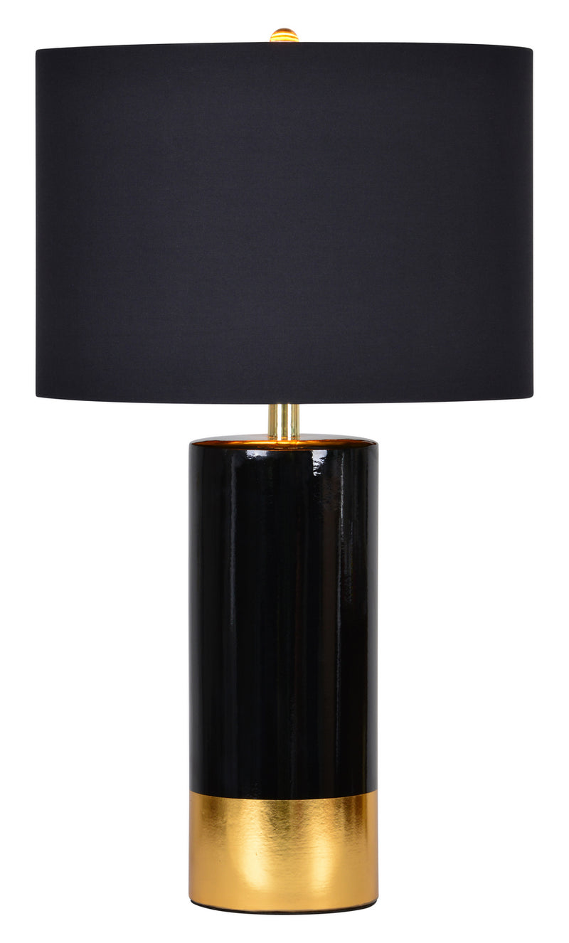 Renwil The Tuxedo LPT631 One Light Table Lamp, Black/Gold Finish - LightingWellCo