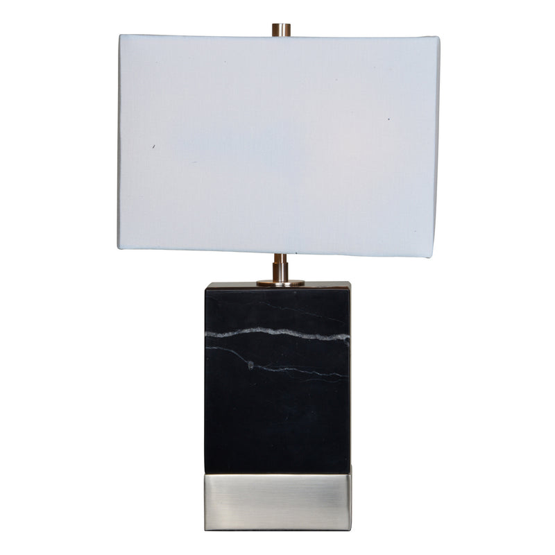 Renwil Heme LPT729 Two Light Table Lamp, Black/Satin Nickel Finish - LightingWellCo