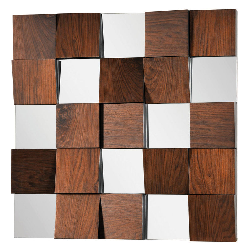 Renwil Westside MT1007 Mirror, Walnut Veneer Finish - LightingWellCo