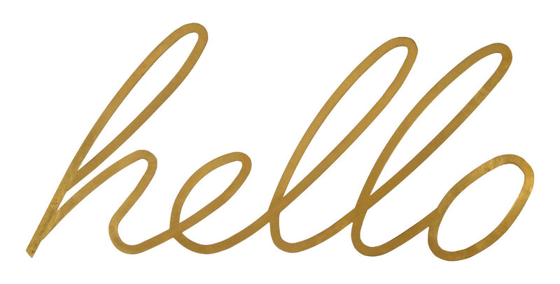 Renwil Hello W6533 Wall Decor, Antique Gold Finish - LightingWellCo