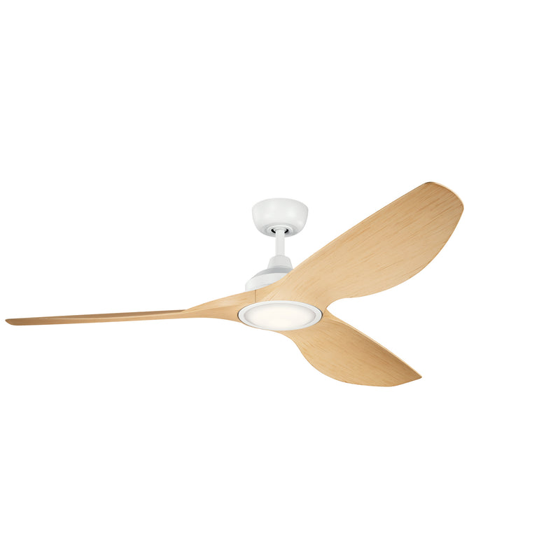 Kichler 300365MWH 65``Ceiling Fan, Matte White Finish - LightingWellCo