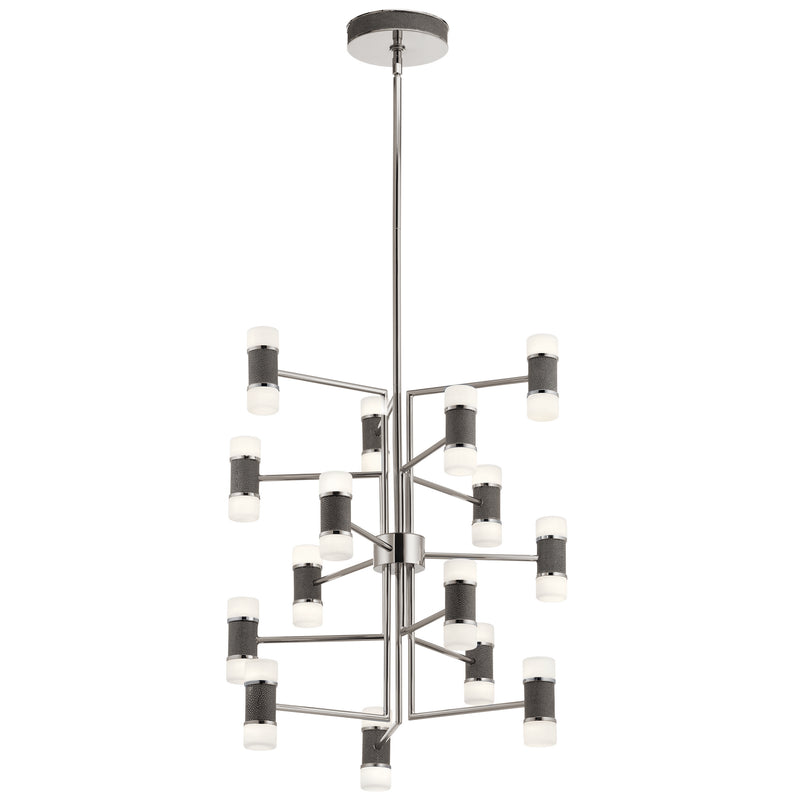 Kichler 84124 LED Foyer Chandelier, Polished Nickel Finish - LightingWellCo