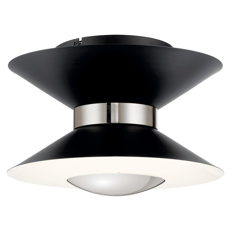 Kichler 84132 LED Semi Flush Mount, Matte Black Finish - LightingWellCo