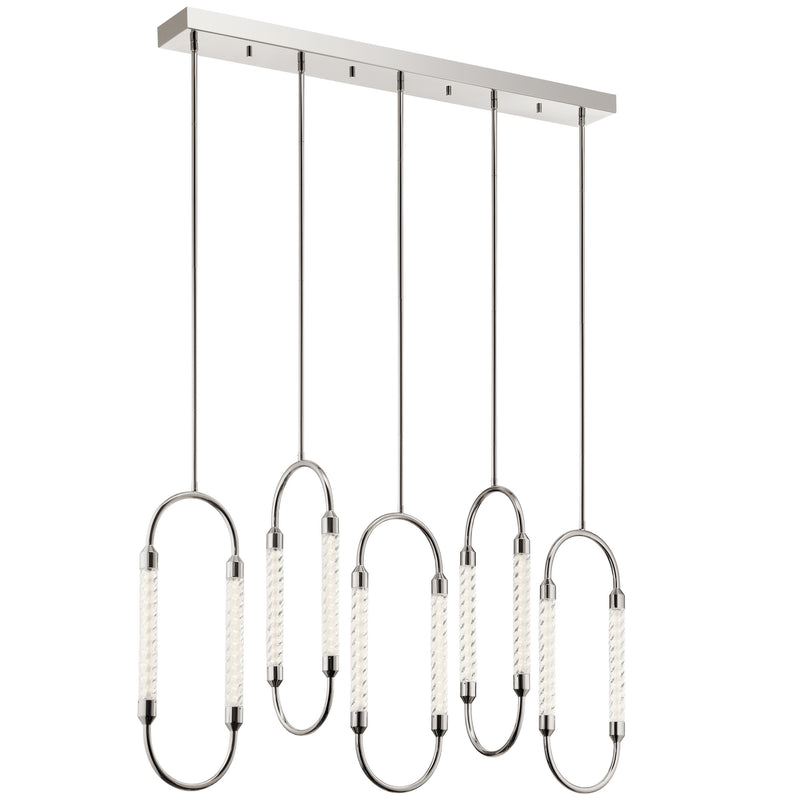 Kichler 84147 LED Linear Pendant, Polished Nickel Finish - LightingWellCo