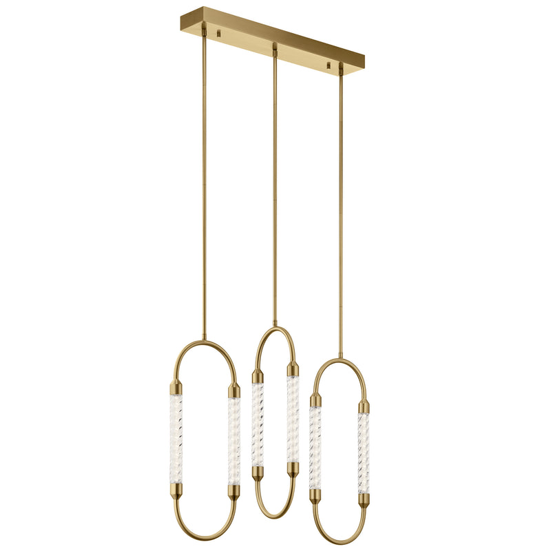 Kichler 84148 LED Linear Pendant, Champagne Gold Finish - LightingWellCo