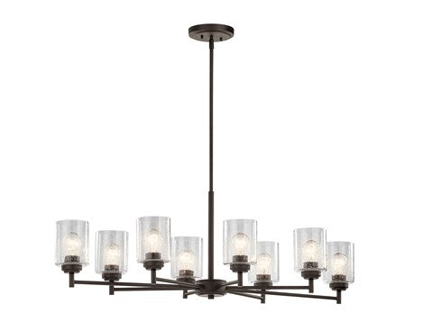 Kichler 44035OZ Eight Light Chandelier, Olde Bronze Finish - LightingWellCo