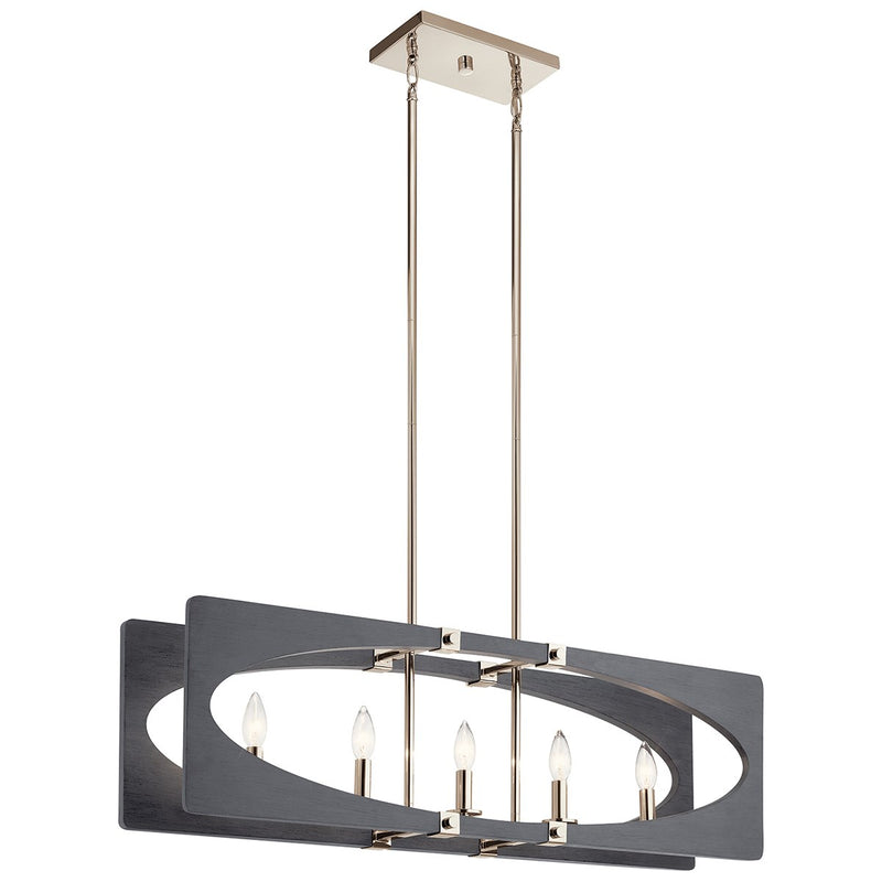 Kichler 44361DWG Five Light Chandelier, Driftwood Grey Finish - LightingWellCo