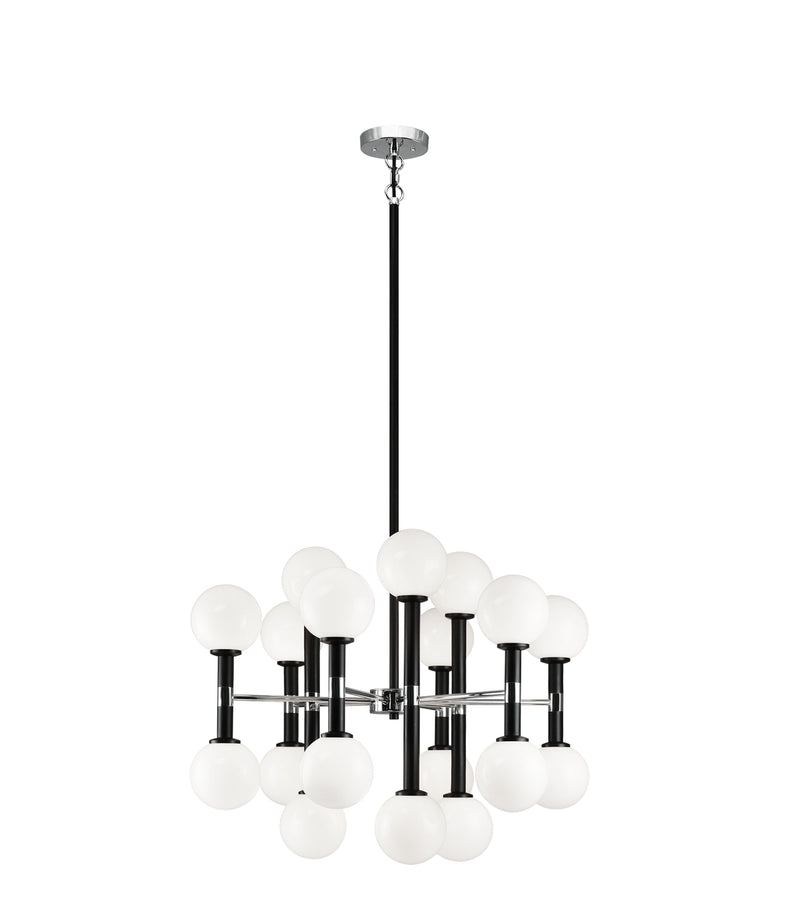 Matteo Lighting C75318BKOP 18 Light Chandelier, Black Finish - LightingWellCo