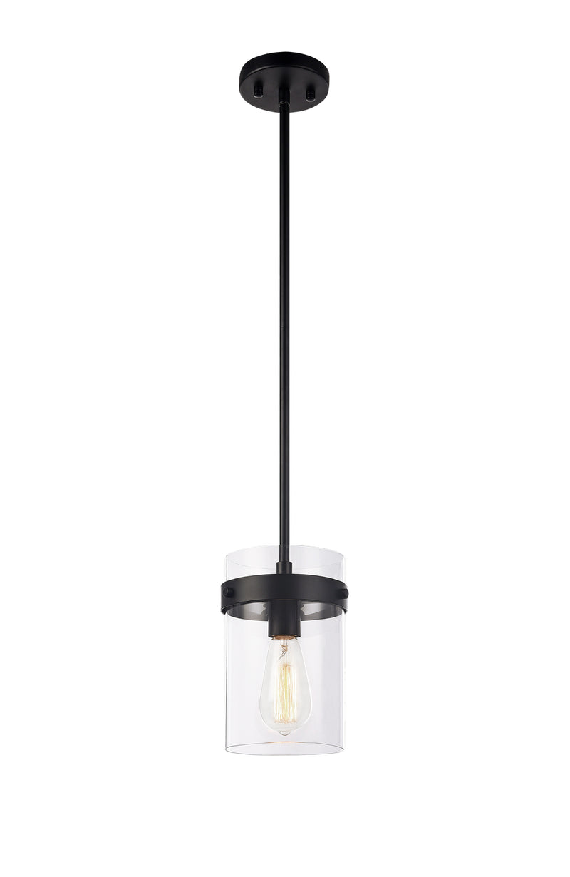 Matteo Lighting C78401BK One Light Pendant, Black Finish - LightingWellCo