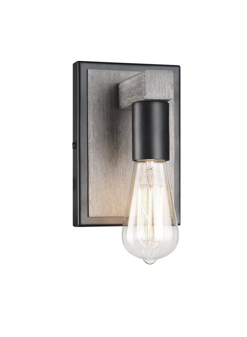 Matteo Lighting S06301WD One Light Wall Sconce, Wood Grain Finish - LightingWellCo