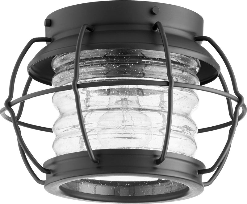 Quorum 352-10-69 One Light Ceiling Mount, Black Finish - LightingWellCo