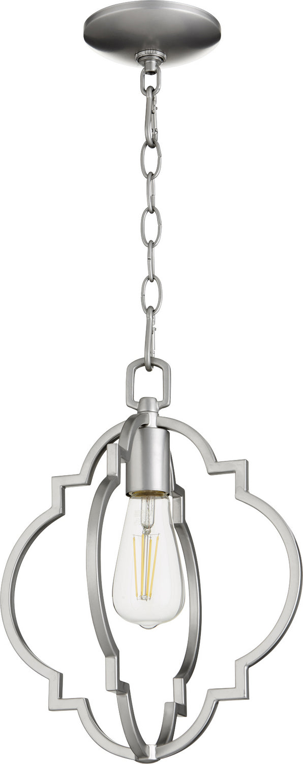 Quorum 3842-64 One Light Pendant, Classic Nickel Finish - LightingWellCo