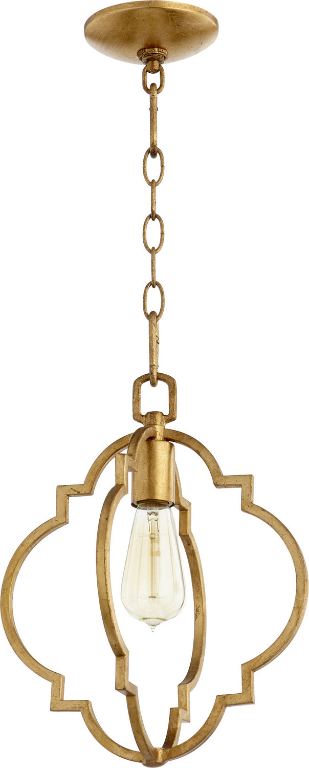 Quorum 3842-74 One Light Pendant, Gold Leaf Finish - LightingWellCo