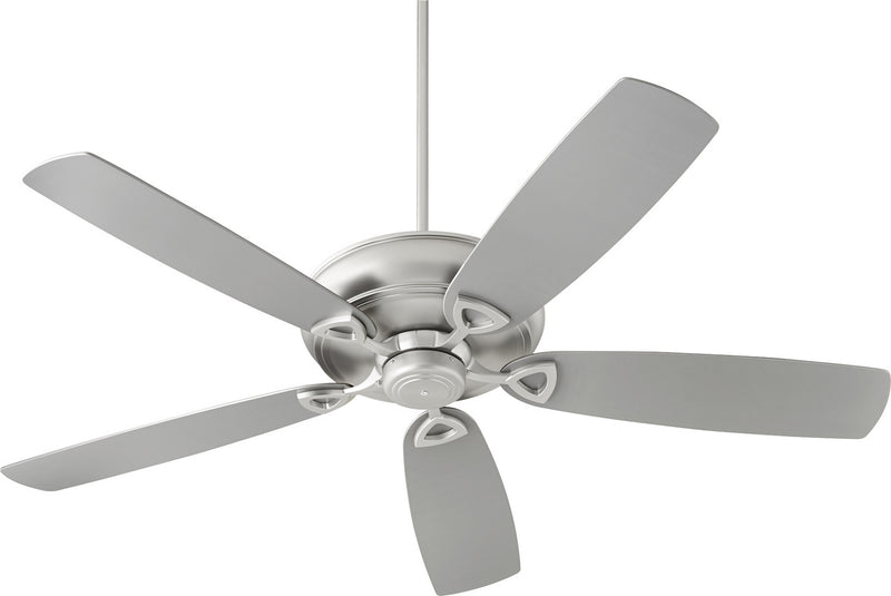 Quorum 40625-65 62``Ceiling Fan, Satin Nickel Finish - LightingWellCo