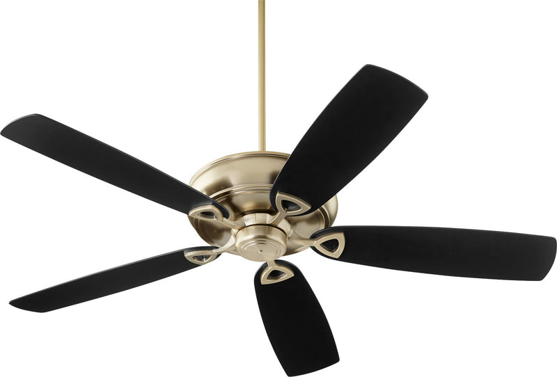 Quorum 40625-80 62``Ceiling Fan, Aged Brass Finish - LightingWellCo