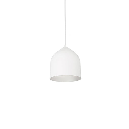 Kuzco Lighting Helena 49108-WH/SV One Light Pendant, White/Silver Finish - LightingWellCo