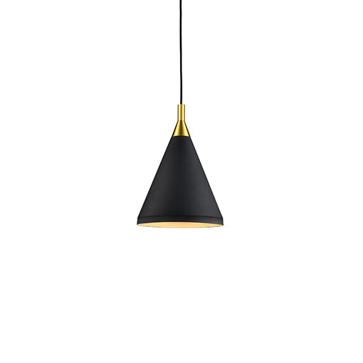 Kuzco Lighting Dorothy 492710-BK/GD One Light Pendant, Black / Gold Finish - LightingWellCo