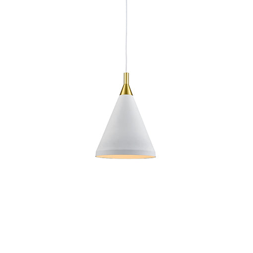 Kuzco Lighting Dorothy 492710-WH/GD One Light Pendant, White / Gold Finish - LightingWellCo