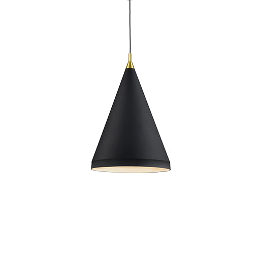 Kuzco Lighting Dorothy 492716-BK/GD One Light Pendant, Black / Gold Finish - LightingWellCo