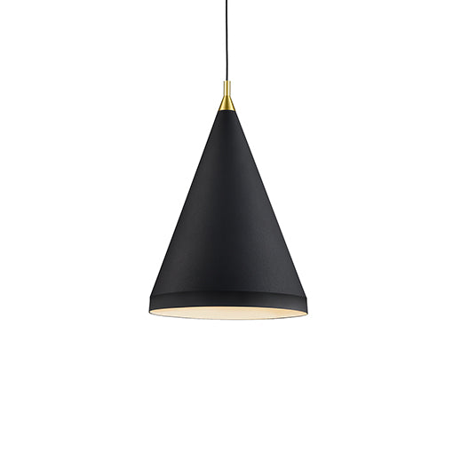 Kuzco Lighting Dorothy 492722-BK/GD One Light Pendant, Black / Gold Finish - LightingWellCo